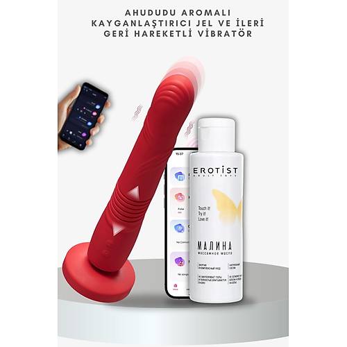 Erotist Ahududu'lu Kayganlatrc ve arjl leri Geri Hareketli Telefon Kontroll Vibratr