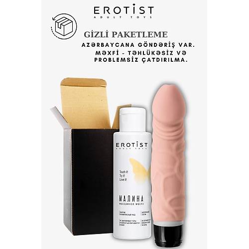 Orman Meyvesi Aromal Kayganlatrc Jel ve 19 cm Vibratr Seti - 7 Titreim Modu
