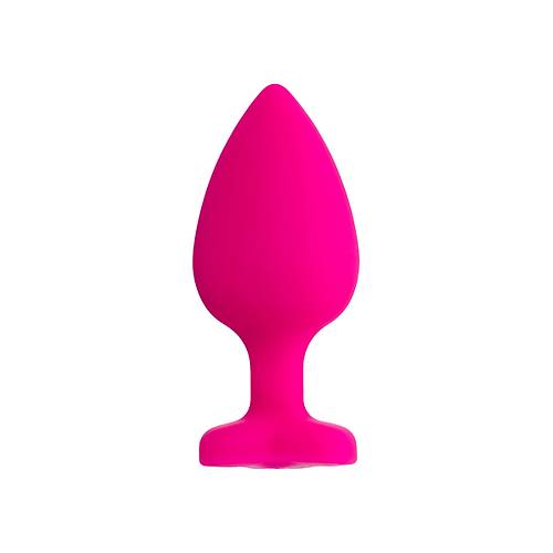 Erotist Elmas Kalpli, k, Pembe Renk 9,5 cm Silikon Anal Plug: Diamond Heart