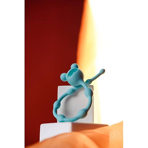 Erotist 27,4 cm Boumlu Silikon Mavi Anal Zincir: Froggy