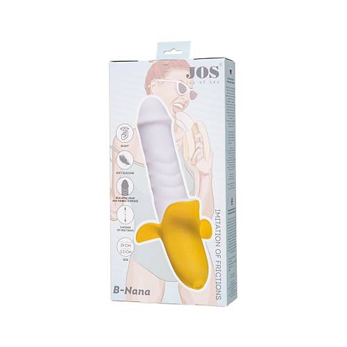 Erotist JOS B-NANA 19cm Banana Tasarm Vibratr ? Titreimli Dildo