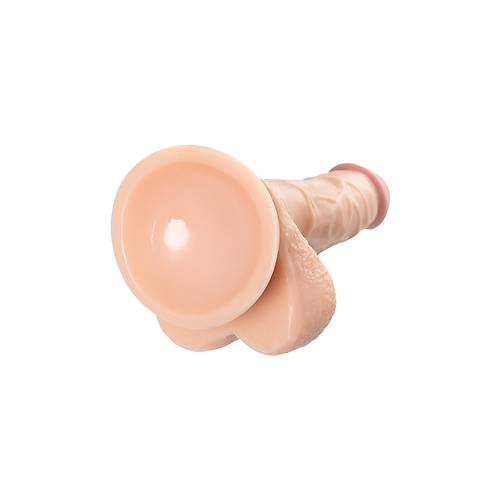 Erotist Kirc 17 cm Anal ve Vajinal Kullanm iin Yapay Penis - Belirgin Damarlar ve Vantuzlu Tasarm