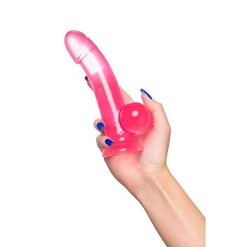 Erotist Fush 18 cm Pembe Anal ve Vajinal Kullanm iin Yapay Penis - Vantuzlu Tasarm ve Belirgin Ba