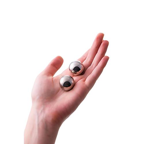 Erotist Gm Renkli elik 2 Adet Vajinal Top - 2,5 cm apnda zel Kegel Egzersiz Topu