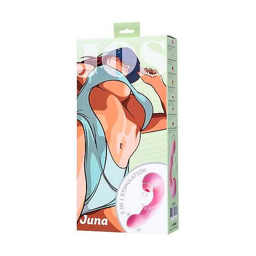 Erotist JOS JUNA 15 cm Pembe Klitoris Uyarcl Vibratr - Titreimli Strapon ve Cinsel Oyuncak