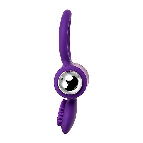 JOS Pery 9 cm Mor Silikon Penis Halkas  Erkeklere zel Titreimli Cinsel Aksesuar