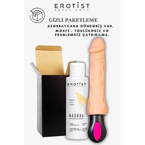 Orman Meyvesi Aromal� Kayganla�t�r�c� Jel ve Cocksman 26 cm Is�tma �zellikli Vibrat�r Seti