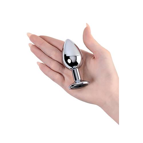 Erotist Gm Renkli Orta Boy Anal Plug - Siyah Kristalli, 190 Gram
