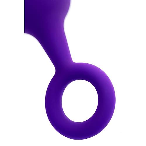 Erotist Sivri Ulu Kolay karma Halkasna Sahip Mor Renk 11,5 cm Silikon Anal Plug: Bung