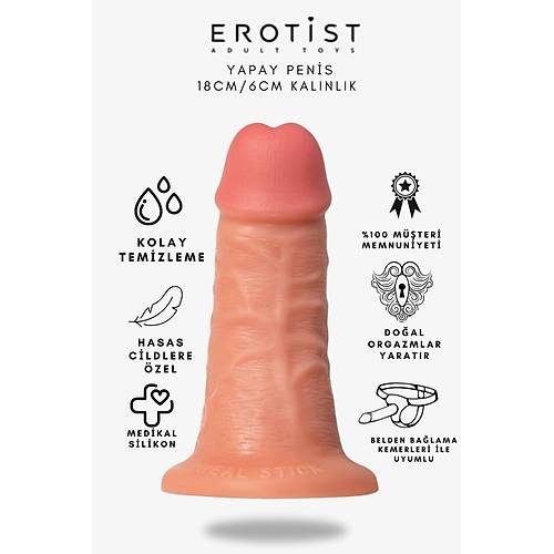 Kola Aromal Kayganlatrc Jel ve Caliber 18 cm Yapay Penis Seti - 6 cm ap, Gereki His