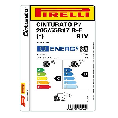 205/55R17 91V r-f P7 Cinturato(*)