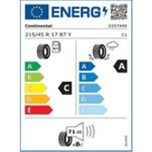 Continental 215/45 R17 87Y Premiumcontact 6 Fr Oto Yaz Lastii (retim Yl: 2024)