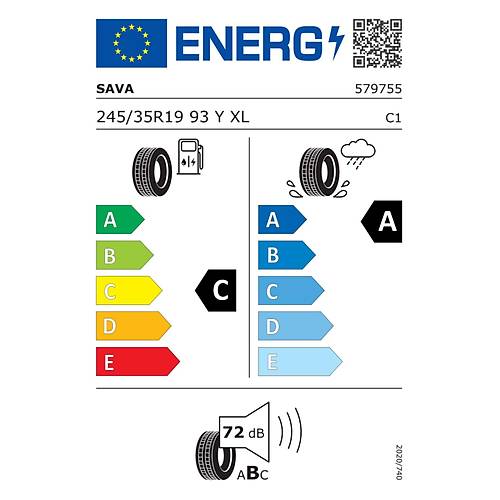 Sava 245/35 R19 93Y Xl Intensa Uhp 2 Fp Oto Yaz Lastii ( retim YILI:2022 )