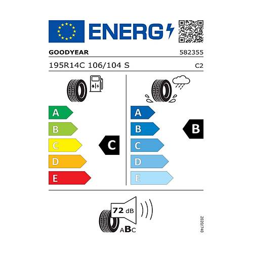 Goodyear 195 R14C 106/104S Efficientgrip Cargo 2 Hafif Ticari Yaz Lastii ( retim Yl: 2023 )