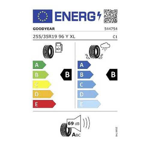 Goodyear 255/35 R19 96Y Eagle F1 Asymmetric 3 * Xl Rof Fp Oto Yaz Lastii (retim Yl: 2024)