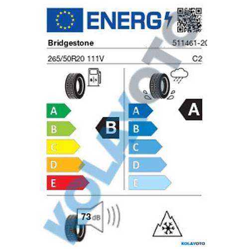 Bridgestone 265/50 R20 111V Xl Blizzak LM005 Suv K Lastii ( retim Yl: 2022 )