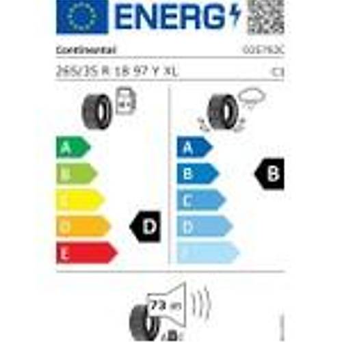 Continental 265/35 R18 97Y Xl Mo Fr Contisportcontact 3 Oto Yaz Lastii (retim Yl: 2024)