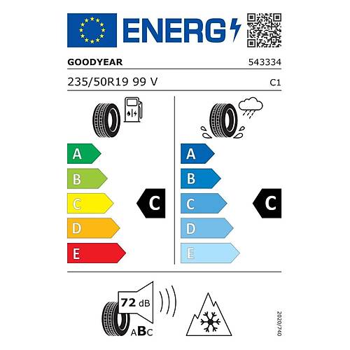 Goodyear 235/50 R19 99V Ultragrip Performance Suv G1 Ao Suv K Lastii ( retim Yl: 2023 )