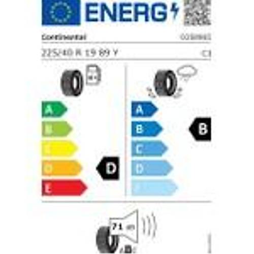 Continental 225/40 R19 89Y Ssr Rft * Contisportcontact 5 Oto Yaz Lastii (retim Yl: 2024)