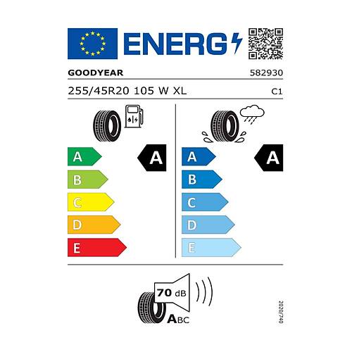 Goodyear 255/45R20 105W Xl Eagle F1 Asymmetric 5  Suv Oto Yaz Lastii ( retim Yl: 2023 )