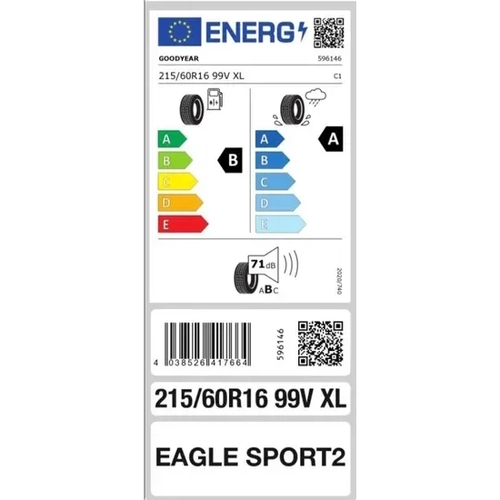 Goodyear 195/55 R16 91V Xl Eagle Sport 4Seasons Oto 4 Mevsim Lastii ( retim Yl: 2024 )