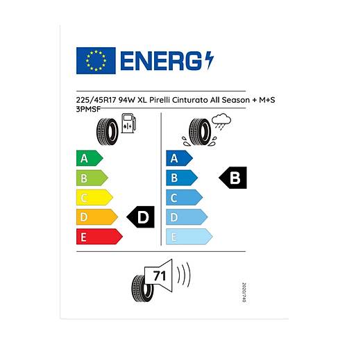 Pirelli 225/45 R17 94W Xl Cinturato All Season Plus+ Oto 4 Mevsim Lastii (retim Yl: 2024)
