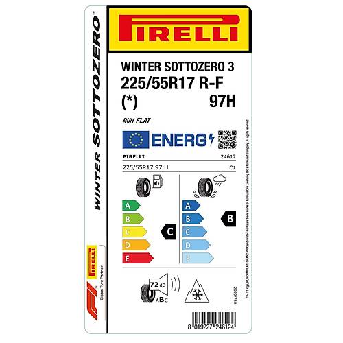 Pirelli 225/55 R17 97H Winter Sottozero 3 RFT Oto K Lastii ( retim Yl: 2022 )