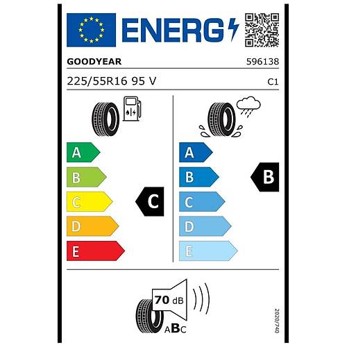 Goodyear 225/55 R16 95V Eagle Sport 2 Oto Yaz Lastii (retim Yl: 2024)