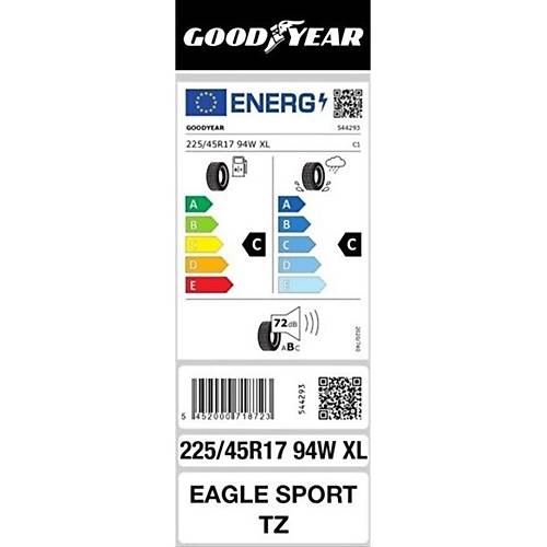 Goodyear 225/45 R17 94W XL Eagle Sport TZ FP Oto Yaz Lastii ( retim Yl: 2023 )