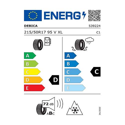 Debica 215/50 R17 95V Xl Frigo Hp 2 Fp Oto K Lastii ( retim Yl: 2023 )
