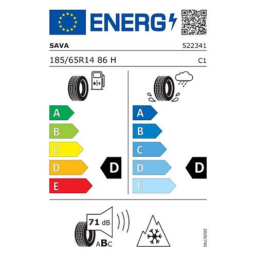 Sava 185/65 R14 86H Adapto HP Oto 4 Mevsim Lastii ( retim Yl: 2023 )