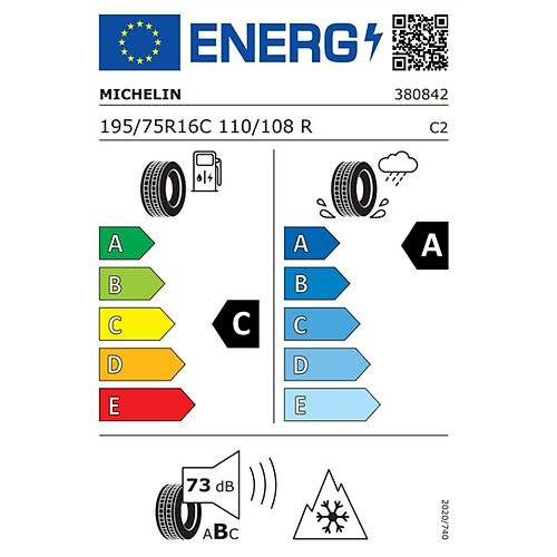 Michelin 195/75 R16C 110/108R Agilis Crossclimate Hafif Ticari 4 Mevsim Lastii (retim Yl: 2024)