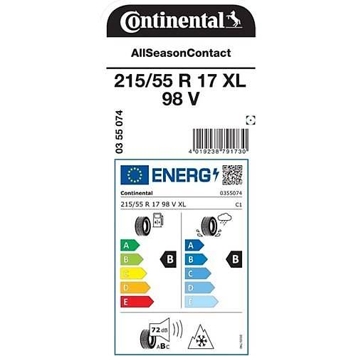 Continental 215/55 R17 98V Xl Asc Oto Drt Mevsim Lastii (retim Yl: 2024)