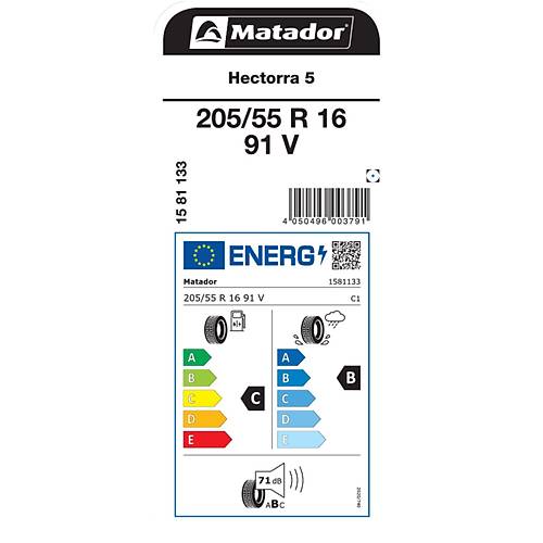 Matador 205/55 R16 91V Hectorra 5 Oto Yaz Lastii ( retim Yl: 2024 )