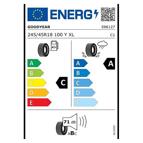 Goodyear 245/45 R18 100Y Eagle Sport 2 Uhp Xl Fp Oto Yaz Lastii (retim Yl: 2023)