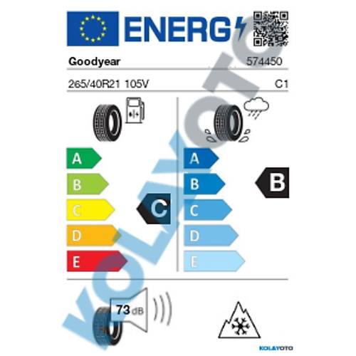 Goodyear 265/40 R21 105V Xl Ultragrip Performance + Oto K Lastii (retim Yl: 2022)