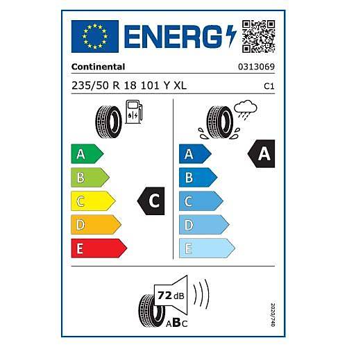 Continental 235/50 R18 101Y Xl Fr Premiumcontact 7 Oto Yaz Lastii ( retim Yl: 2023 )