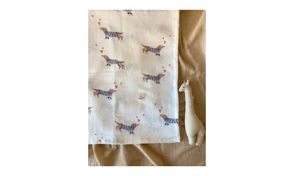 ToprikoKids Pretty Dog %100 Organik Pamuk , Gots Oeko Teks Sertifikal ift Kat 95x100 Cm Mslin rt