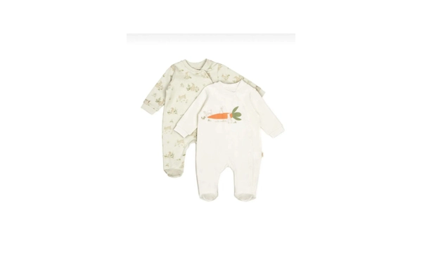 BabyCosy Bunny %100 Organik Pamuk 2li Uzun Kollu 6-9 Ay Tulumu