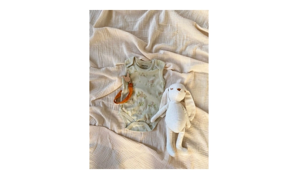 BabyCosy Bunny %100 Organik Pamuk 3l Kolsuz t tl Body