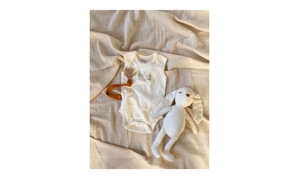 BabyCosy Bunny %100 Organik Pamuk 3l Kolsuz t tl Body
