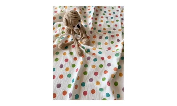 ToprikoKids Bonibon %100 Organik Pamuk , Gots Oeko Teks Sertifikal ift Kat 95x100 Cm Mslin rt