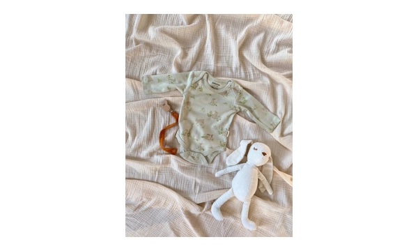 BabyCosy Bunny %100 Organik Pamuk 3l Uzun Kollu t tl Body