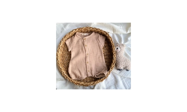 ToprikoKids Natural %100 Pamuk Yarm Kollu Mslin Tulum