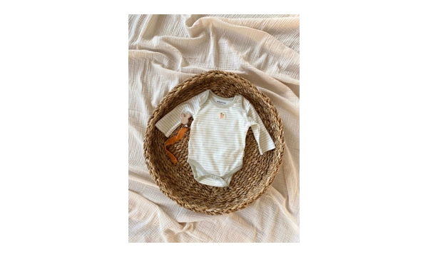 BabyCosy Bunny %100 Organik Pamuk 3l Uzun Kollu t tl Body