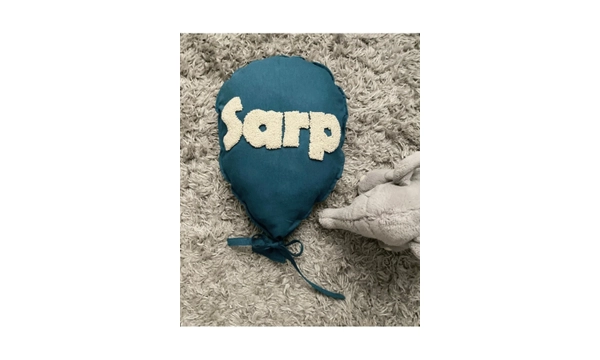 ToprikoKids sim Yazl Dekoratif Balon Yastk & Duvar Ss ( El Yapm)