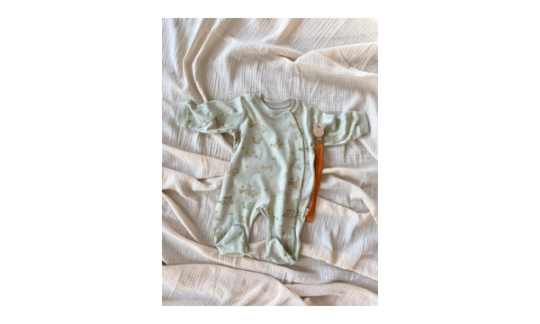 BabyCosy Bunny %100 Organik Pamuk 2li Uzun Kollu 6-9 Ay Tulumu