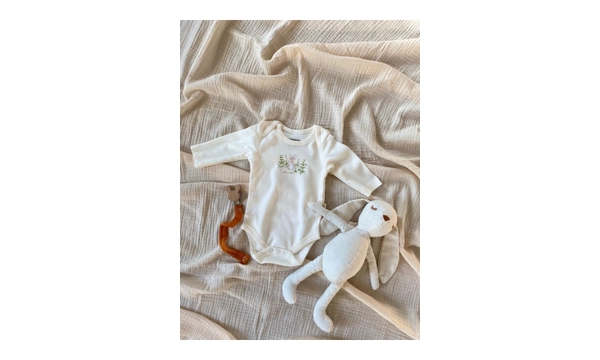 BabyCosy Bunny %100 Organik Pamuk 3l Uzun Kollu t tl Body