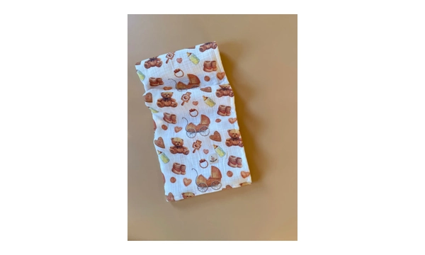 ToprikoKids Baby Bear %100 Organik Pamuk ift Kat Mslin rt
