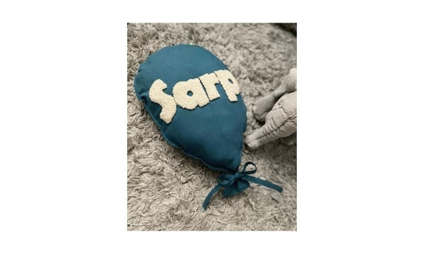 ToprikoKids sim Yazl Dekoratif Balon Yastk & Duvar Ss ( El Yapm)
